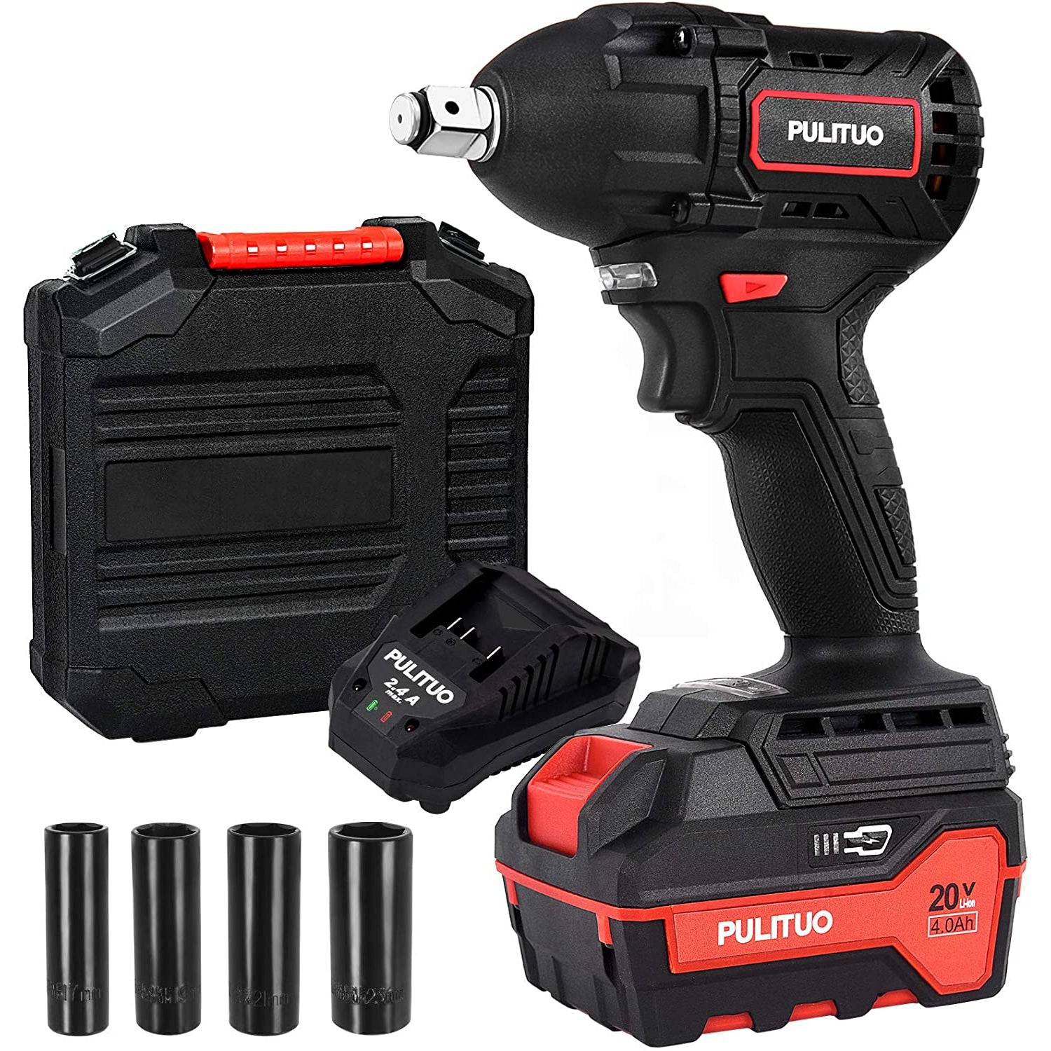 PULITUO 12V Cordless Impact Driver with 1/4Chuck, Max Torque 88