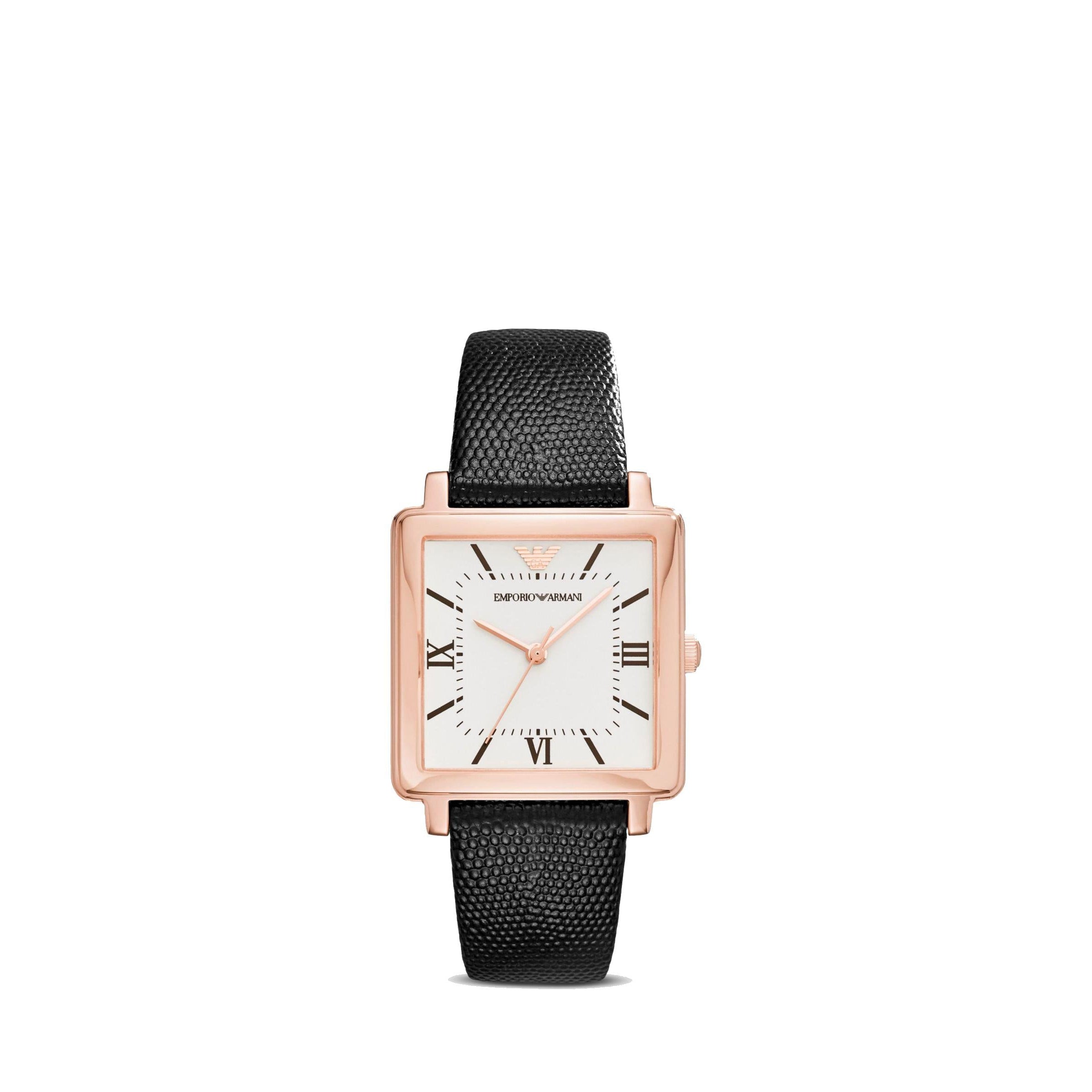 Emporio Armani Women s Square Leather Strap Watch