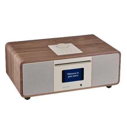 John Lewis & Partners Cello Hi-Fi Music System - Walnut - Refurbished Good