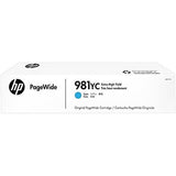 HP 981YC L0R17YC Toner Ink Cartridge - Cyan - Pristine