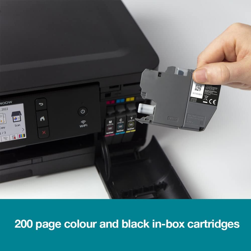 Brother DCP-J1140DW Wireless Colour Inkjet Printer - Black - Excellent