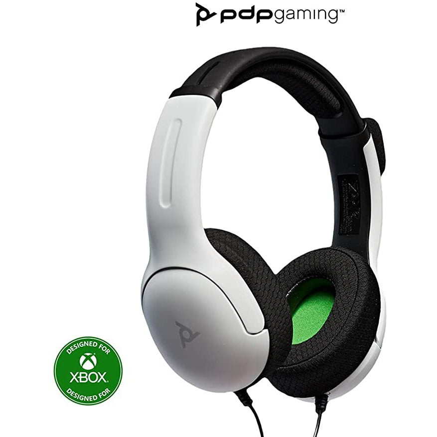 PDP LVL40 Wired Stereo Gaming Headset for Xbox - White/Green - Refurbished Excellent