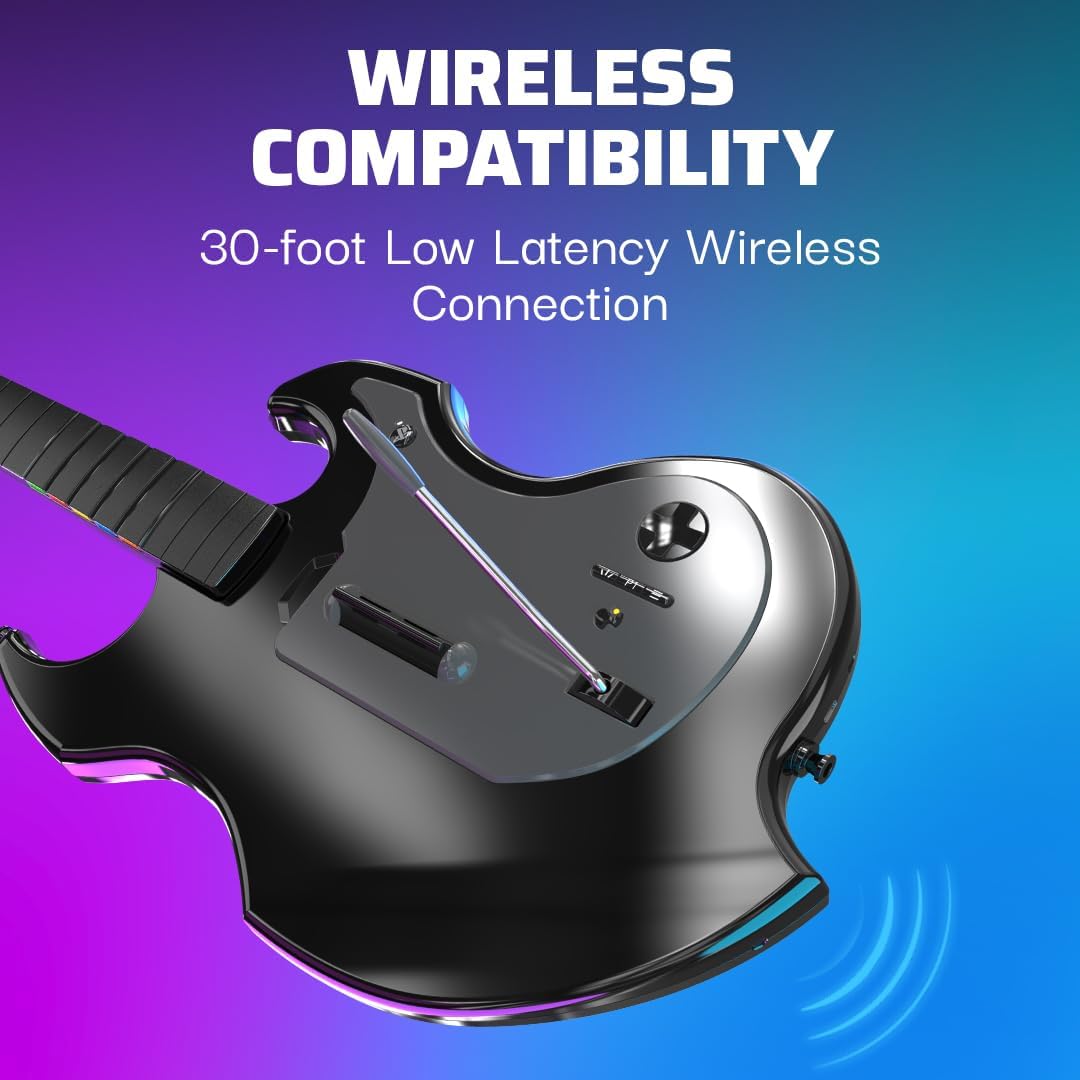 PDP RIFFMASTER Wireless Guitar Controller for Xbox & PC - Pristine