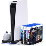 Imp Gaming DLX PS5 Twin Charging Tower With Cooling Fans & Game Storage Stand