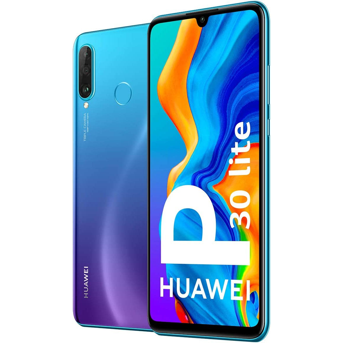 Huawei P30 Lite 6.15" Unlocked Smartphone 4GB RAM, 128GB, Peacock Blue - Fair