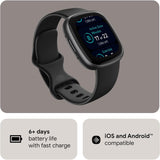 Fitbit Versa 4 Smart Watch - Black - Refurbished Pristine