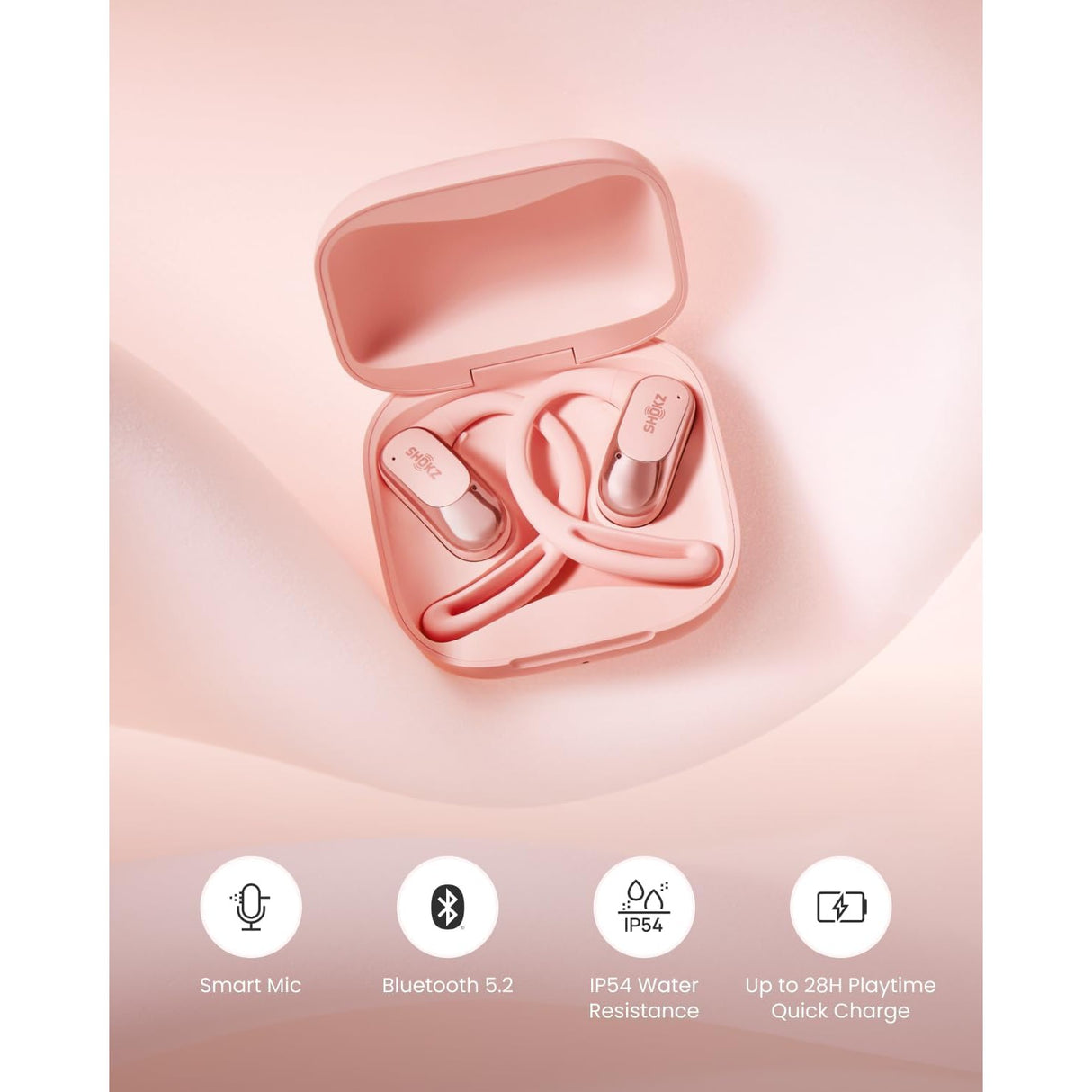 Shokz OpenFit Air Wireless Earphones - Pink - Pristine