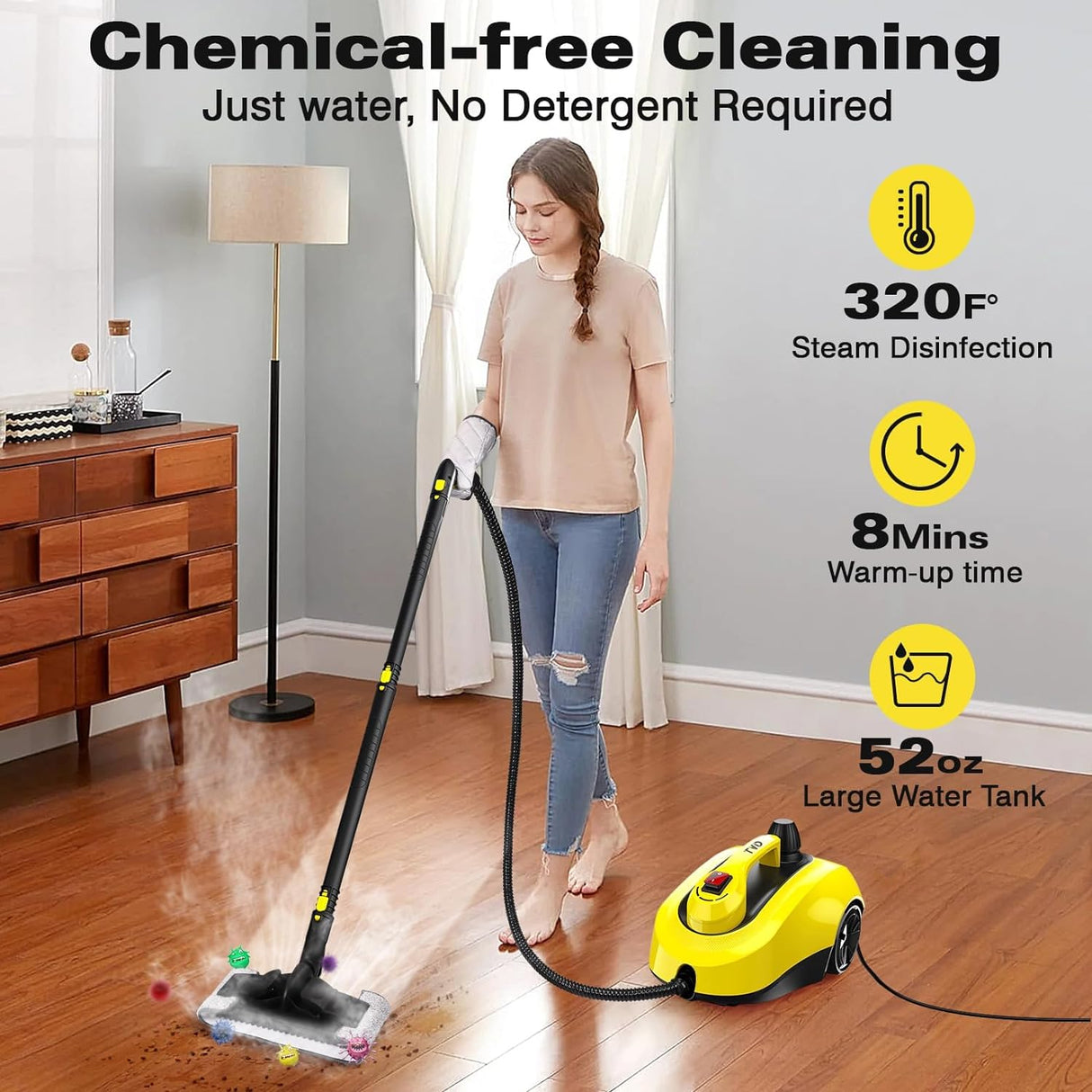 TVD Steam Cleaner SW-608 - Yellow - New