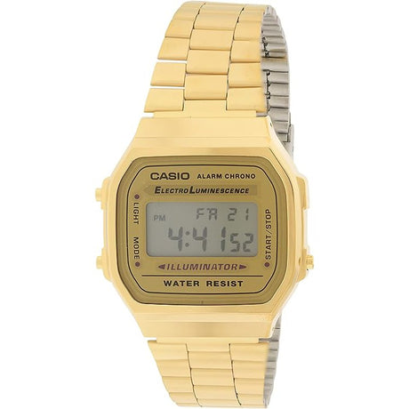 Casio A168WG-9WDF Unisex Vintage Bracelet Strap Watch - Gold