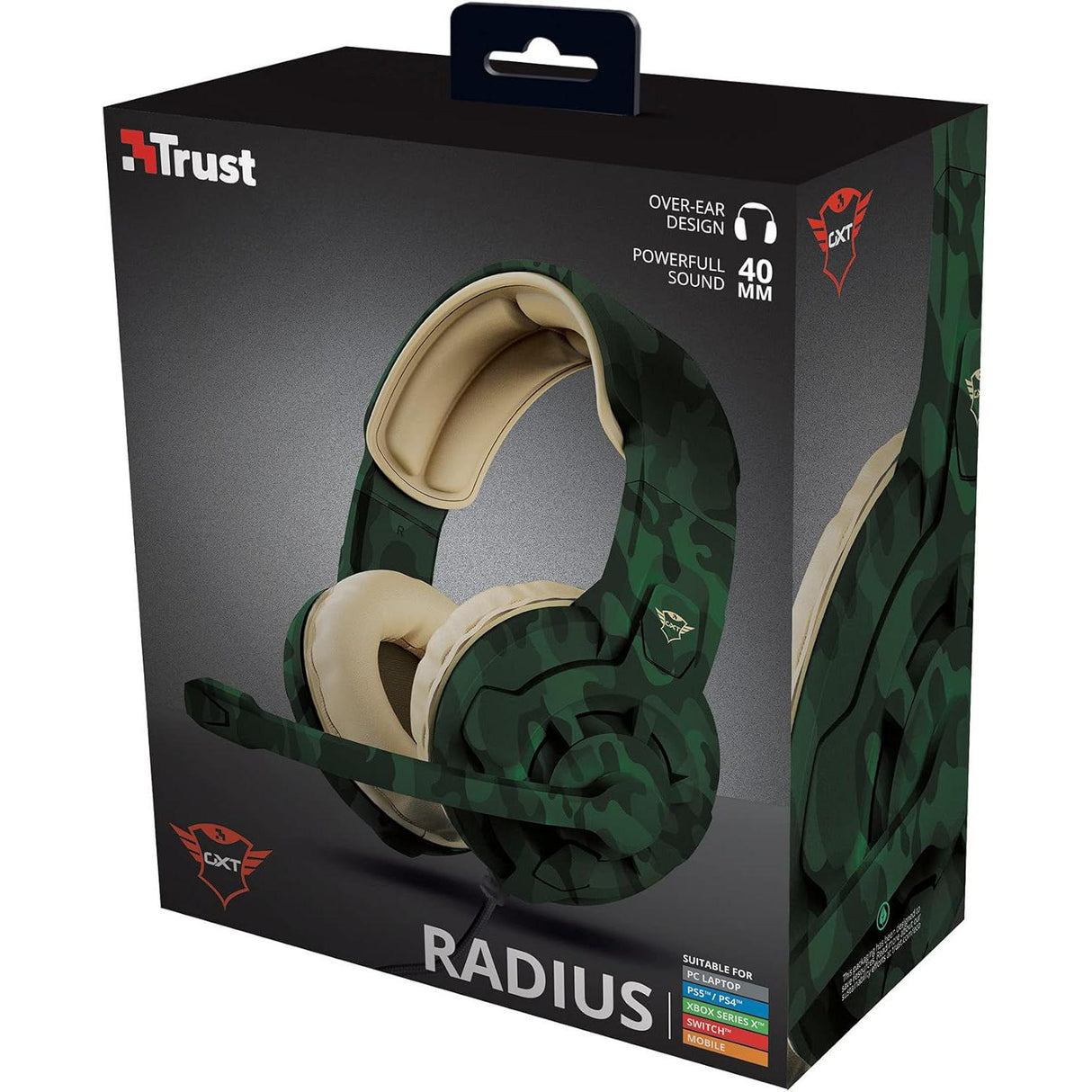 Trust GXT 411C Radius Multiplatform Gaming Headset - Jungle Camo - Pristine