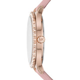 Michael Kors MK2909 Ladies Layton Stainless Steel Quartz Watch with Pink Leather Strap