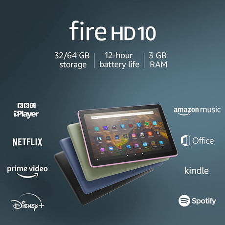 Amazon Fire HD 10 Tablet 32GB 10.1 Inch Display - Denim - Refurbished Excellent