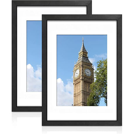 Artwind A3 Photo Frame With A4 Mount - 2 Pack - Black