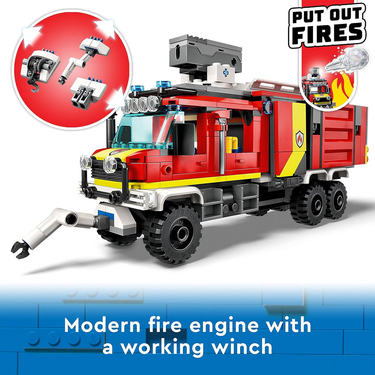 LEGO City 60374 Fire Command Unit Set with Fire Engine