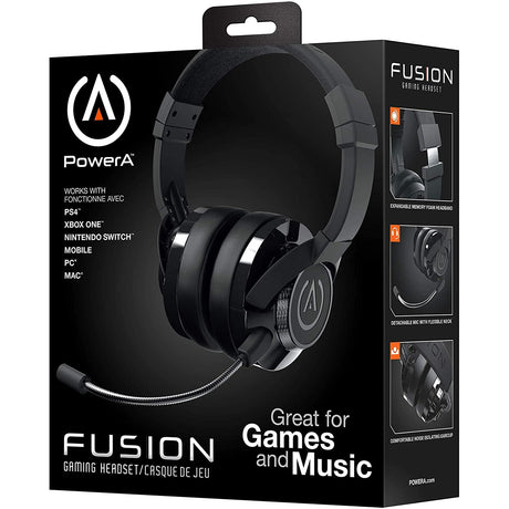 PowerA FUSION Wired Gaming Headset with Mic - Black - Refurbished Pristine