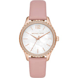 Michael Kors MK2909 Ladies Layton Stainless Steel Quartz Watch with Pink Leather Strap