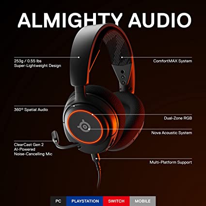 SteelSeries Arctis Nova 3 Multiplatform Gaming Headset