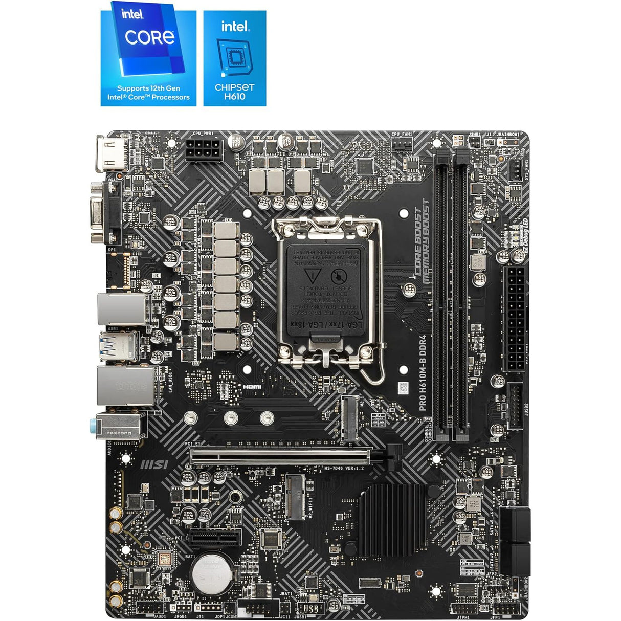 MSI PRO H610M-B DDR4 Motherboard - Pristine