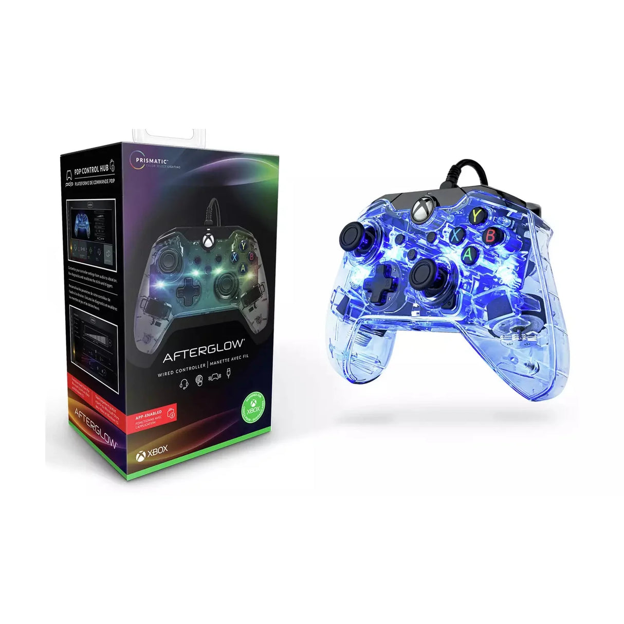 Afterglow Wired Xbox Controller, Clear - New