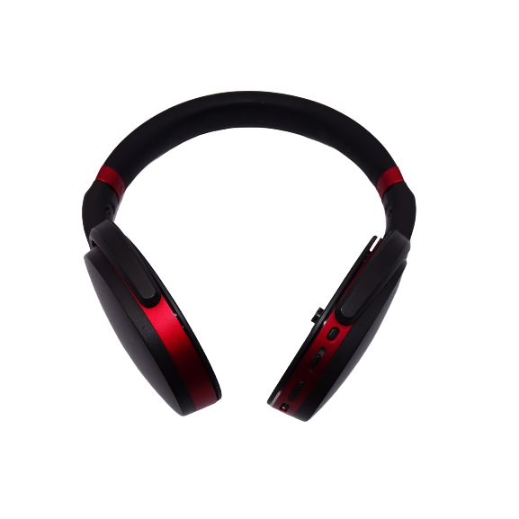 Sennheiser HD458BT Wireless Headphones - Black/Red - Refurbished Excellent - No Ear Pads