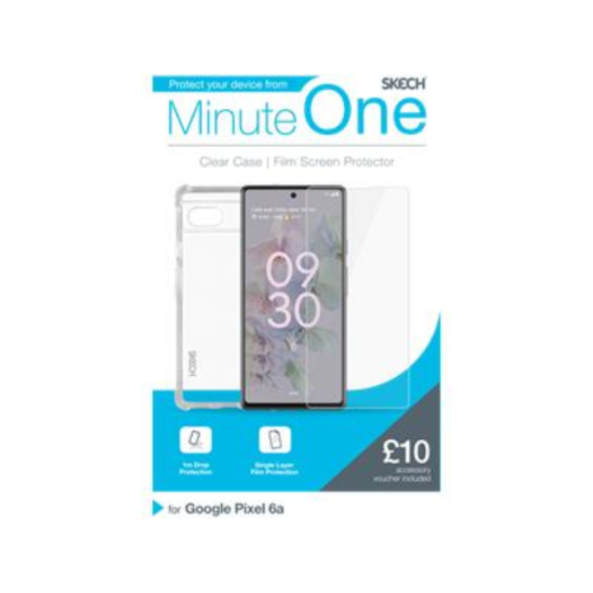 Minute One Premium Clear Case & Screen Protector For Google Pixel 6a