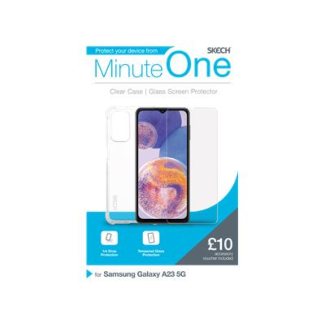 Minute One Premium Clear Case & Screen Protector For Samsung Galaxy A23 5G - New