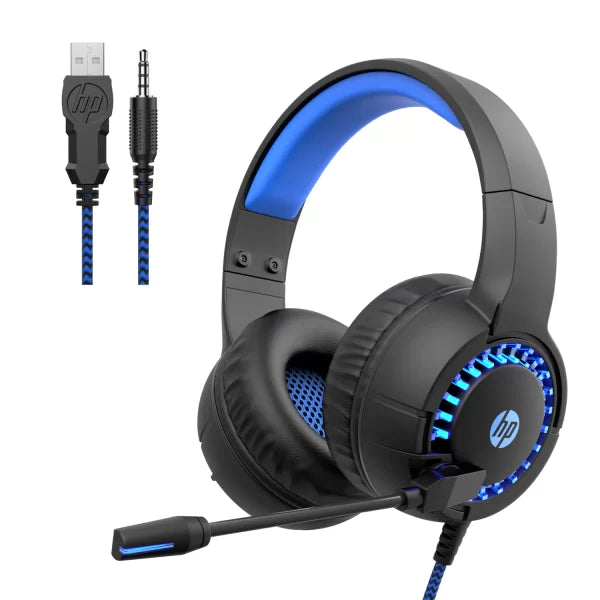 HP DHE-8011UM LED Gaming Headset - Black - Pristine