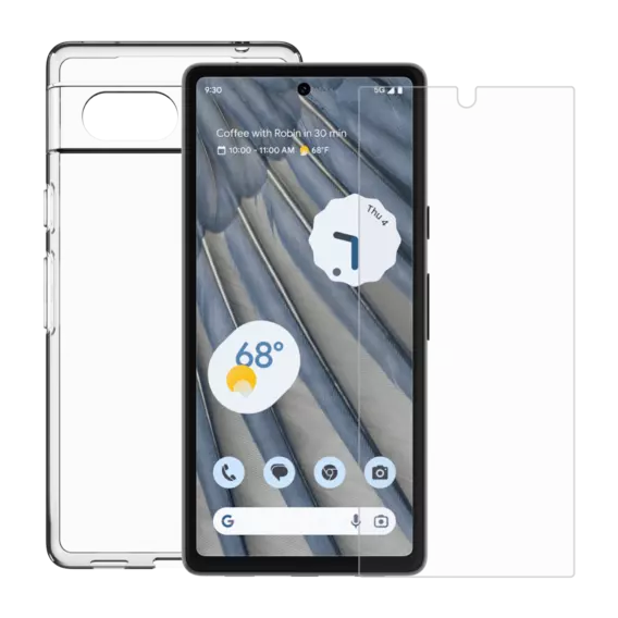 Minute One Premium Clear Case & Screen Protector For Google Pixel 7a - New