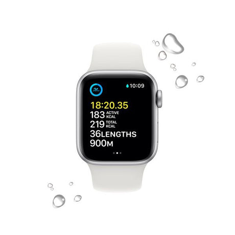 Apple Watch Series SE (2022) 40mm Aluminium Case - GPS - Silver with White Band