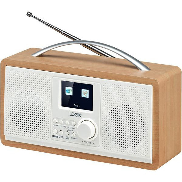 Logik L45DABW23 Portable DAB+/FM Radio - Brown / White - Pristine