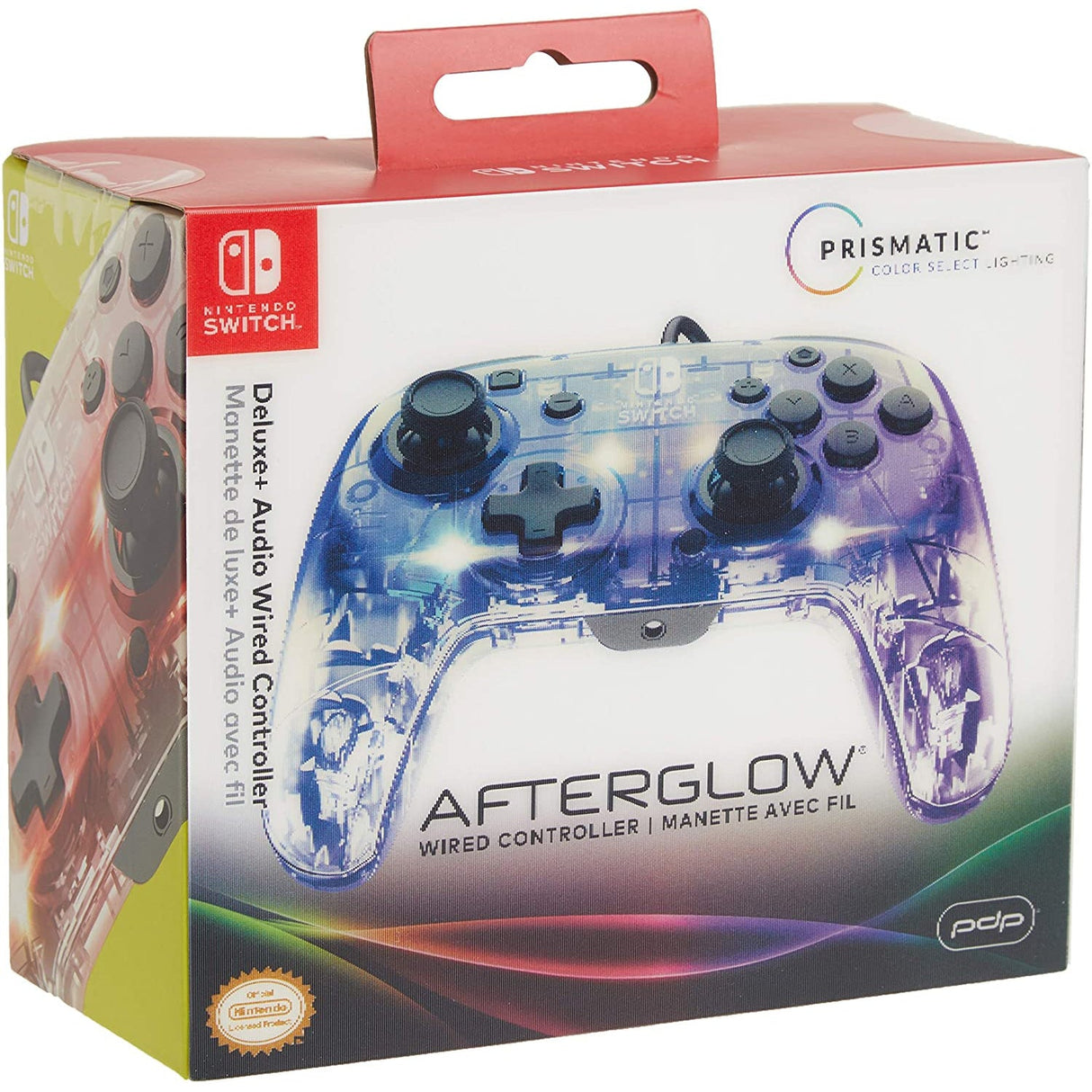 PDP Nintendo Switch Afterglow Deluxe Prismatic Wired Controller - New