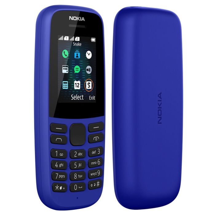 Nokia 105 (4 edition) 1.77 Inch UK SIM Free (Single SIM) - Blue - Refurbished Pristine