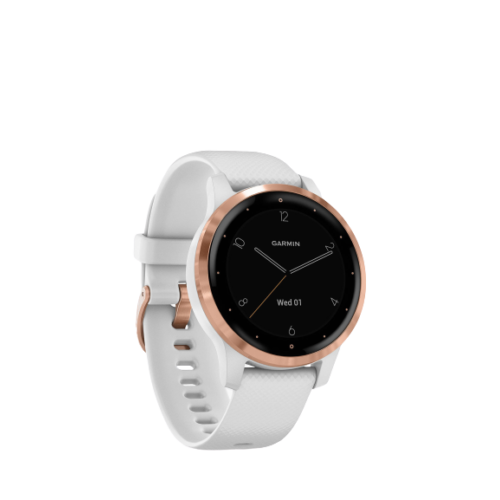 Garmin Vivoactive 4S Smartwatch 40mm White Rose Gold No Straps Charger Refurbished Excellent