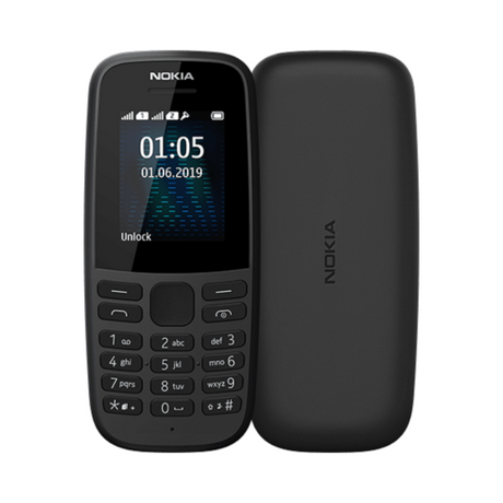 Nokia 105 (4 edition) 1.77 Inch UK SIM Free (Single SIM) - Black - Refurbished Excellent