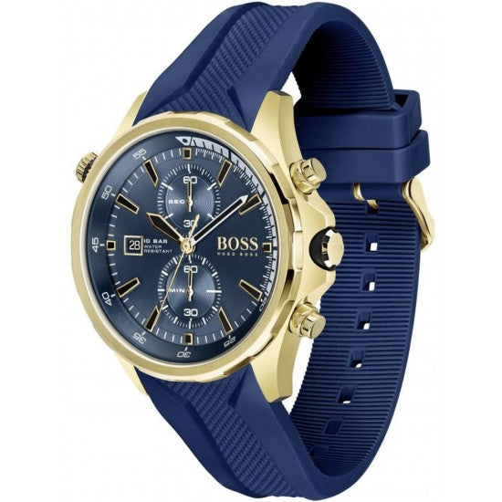 Gold hugo boss discount watch blue face