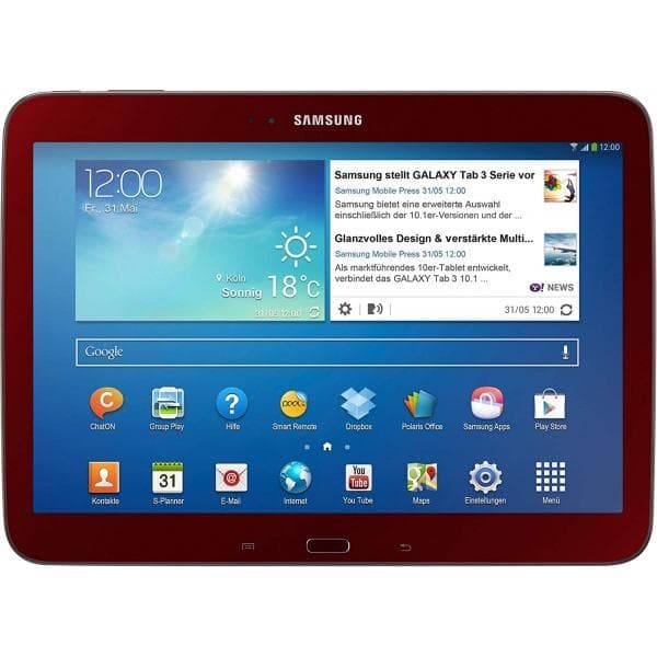 Samsung Galaxy Tab 3 10.1, GT-P5210, 16GB, Red - Refurbished Good