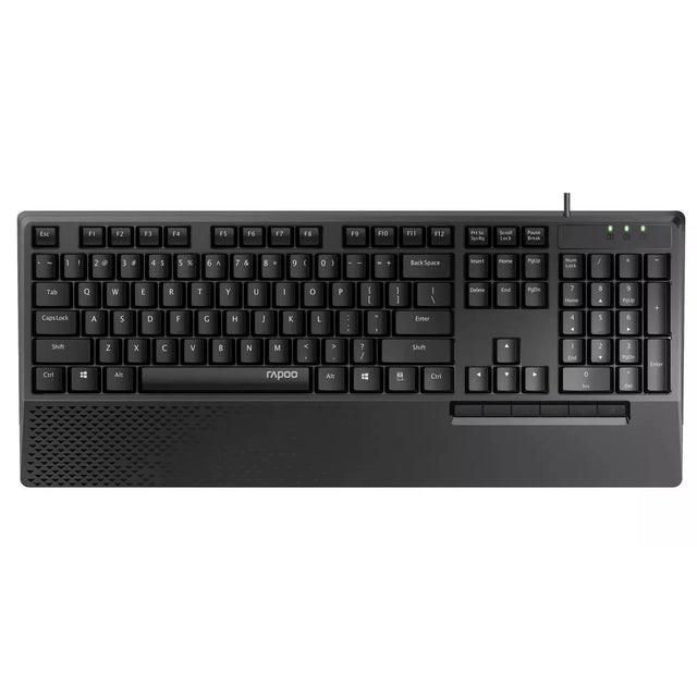 Rapoo NK2000 Spill Resistant Wired Keyboard, Black - Refurbished Excellent