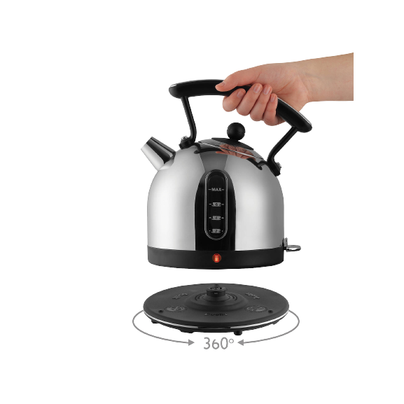 Dualit DDK6b 2L Dome Kettle - Black / Steel