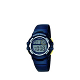 Lorus R2381HX9 Children's Digital PU Rubber Strap Watch, Dark Blue