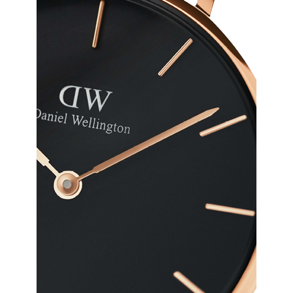 Daniel Wellington DW00100201 Women's Classic Petite Ashfield Bracelet Strap Watch, Black