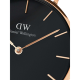 Daniel Wellington DW00100201 Women's Classic Petite Ashfield Bracelet Strap Watch, Black