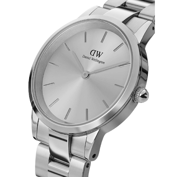 Daniel Wellington DW00100402 Women's Iconic Link 28mm Bracelet Strap Watch, Silver