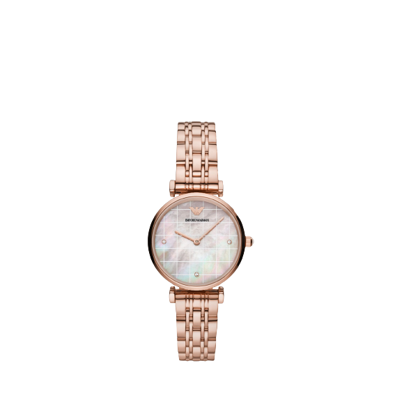 Emporio Armani AR11385 Women's Crystal Bracelet Strap Watch, Rose Gold