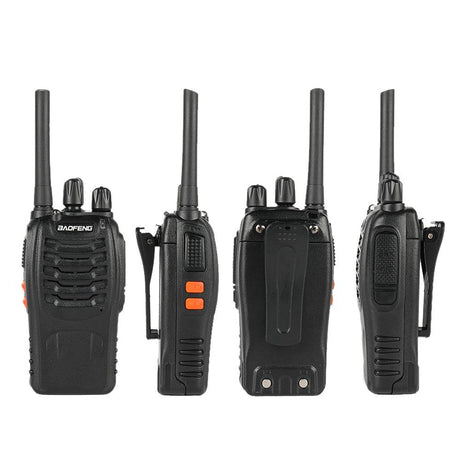 Baofeng BF-88E Walkie Talkie with USB Charger Handheld Portable Radio x2 Pack - Black