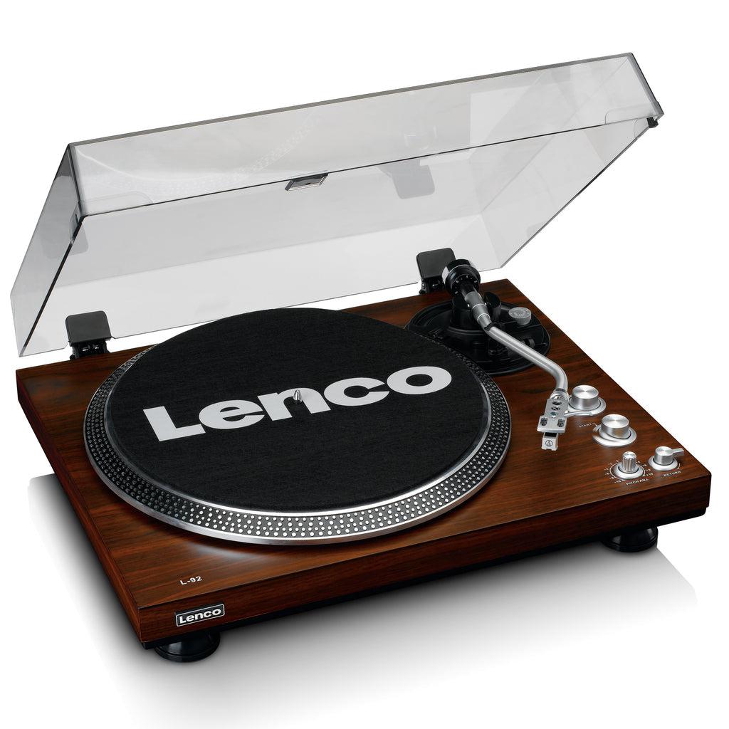 Lenco L-92WA Belt-Drive Turntable with PC Encoding - Walnut