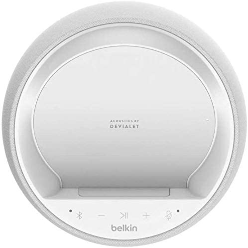 Belkin SoundForm Elite Hi-Fi Smart Speaker + Wireless Charger, White