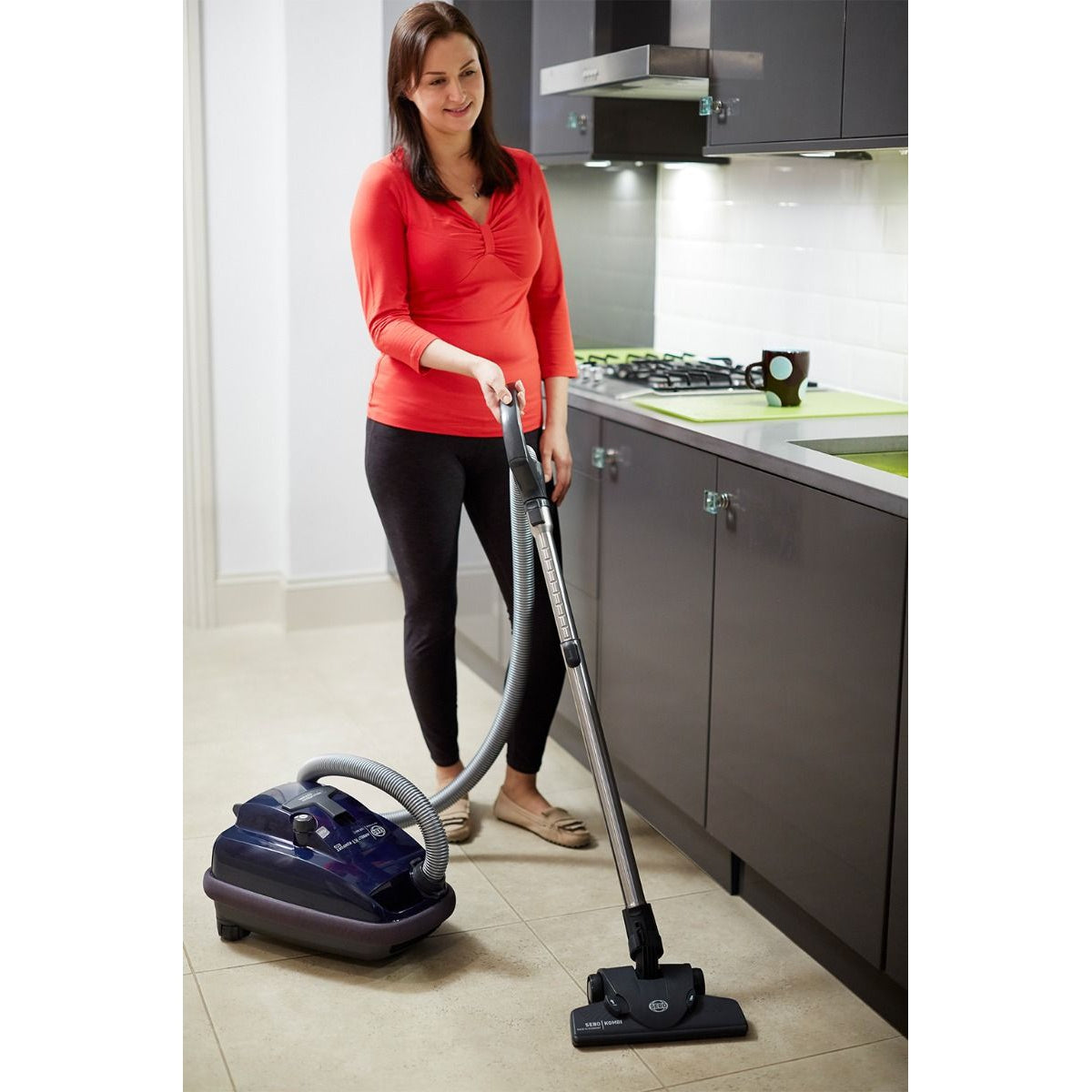 Sebo Airbelt K1 Komfort EPower 890W Bagged Vacuum Cleaner, Navy Blue