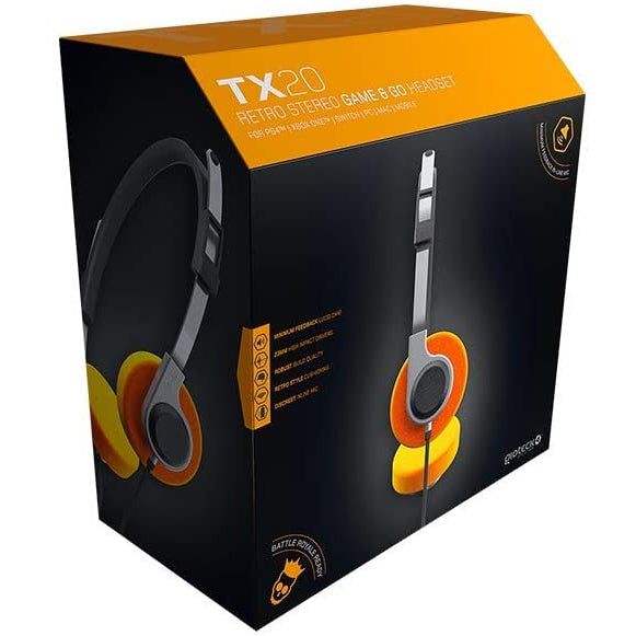 Giotech TX20 Retro Headset in Silver and Orange