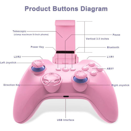 PXN Speedy Wireless Controller - Pink