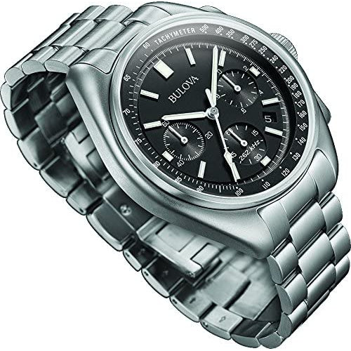 Bulova Men s Designer Chronograph Lunar Watch Stainless With Steel Bra